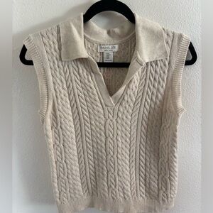 Rachel Zoe 100% cotton cable Knit sweater vest